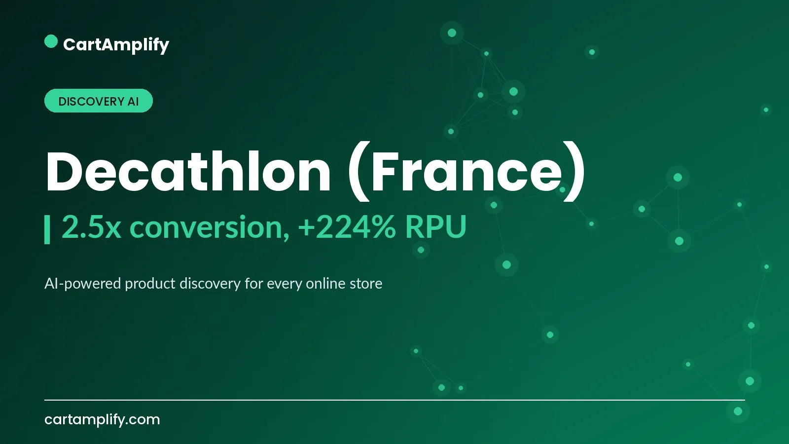 Decathlon (France) — Discovery AI case study cover for the CartAmplify blog