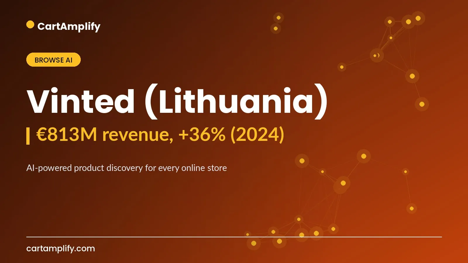 Vinted (Lithuania) — Browse AI case study cover for the CartAmplify blog