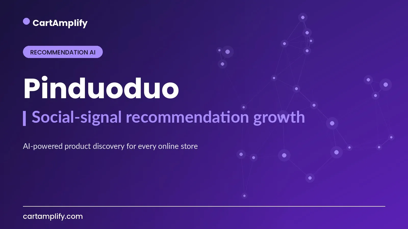 Pinduoduo — Recommendation AI case study cover for the CartAmplify blog